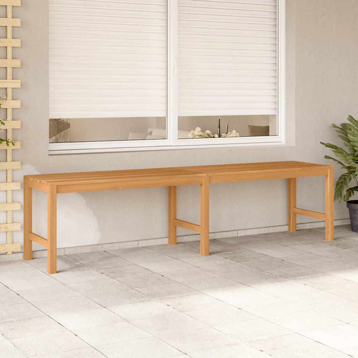 GARTENBANK 180 Cm Massivholz Teak - Braun, Holz (180/45/40cm) - vidaXL