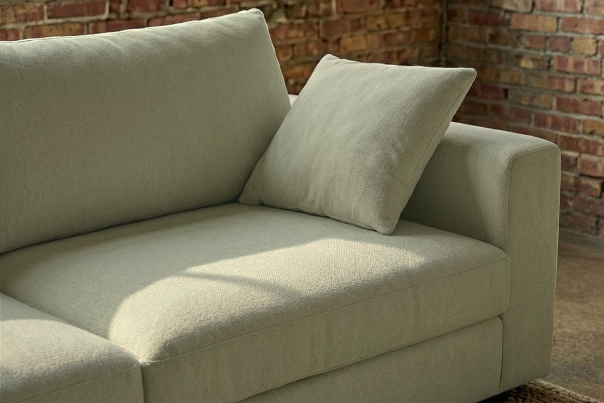 SOFA AMINA Grün Flachgewebe - Schwarz/Grün, Buchenholz/Textil (228/82/101cm) - KAWOLA