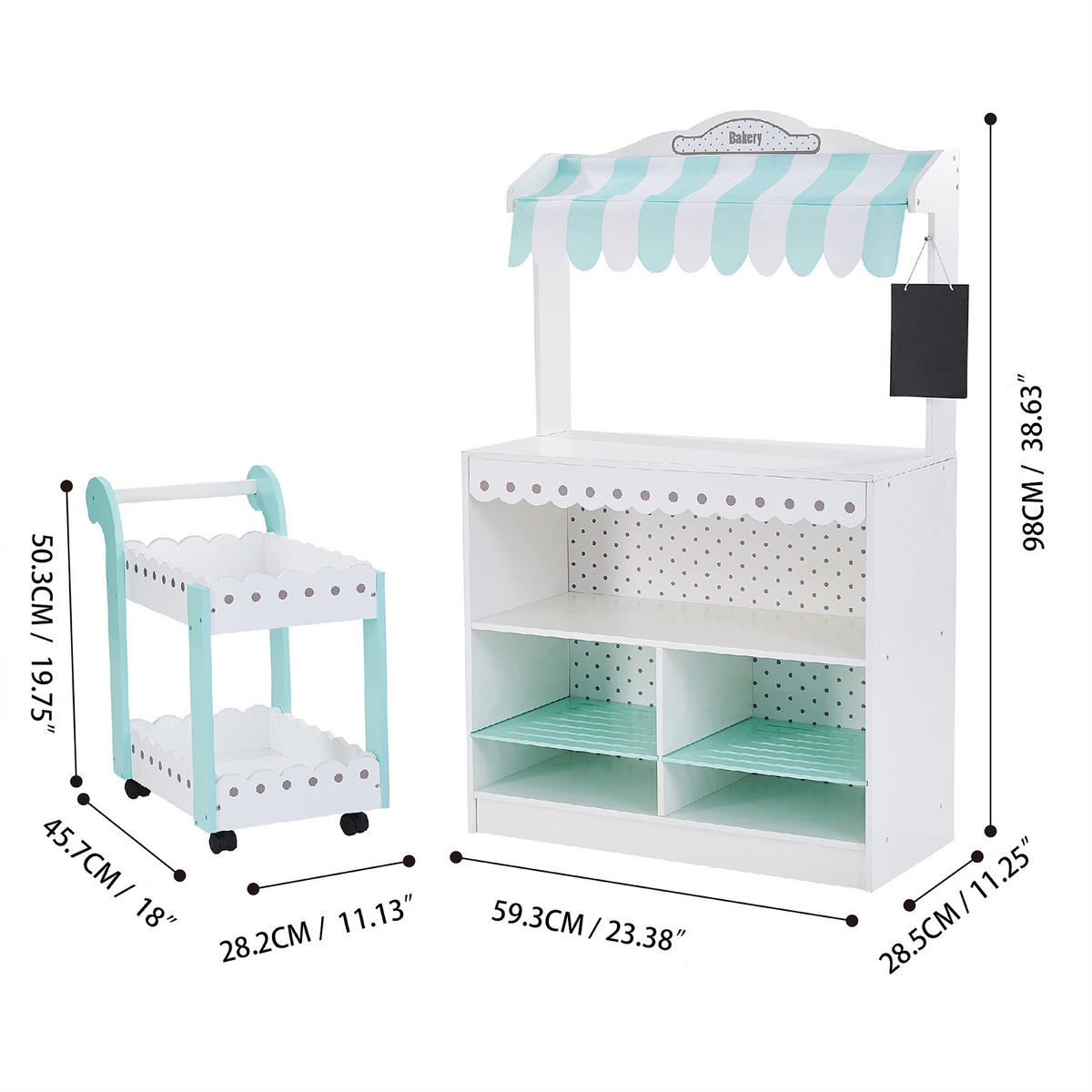 SPIELSET Bäckerei, Weiß, 98cm - Weiß, Holzwerkstoff (46/98/88cm) - Teamson Kids