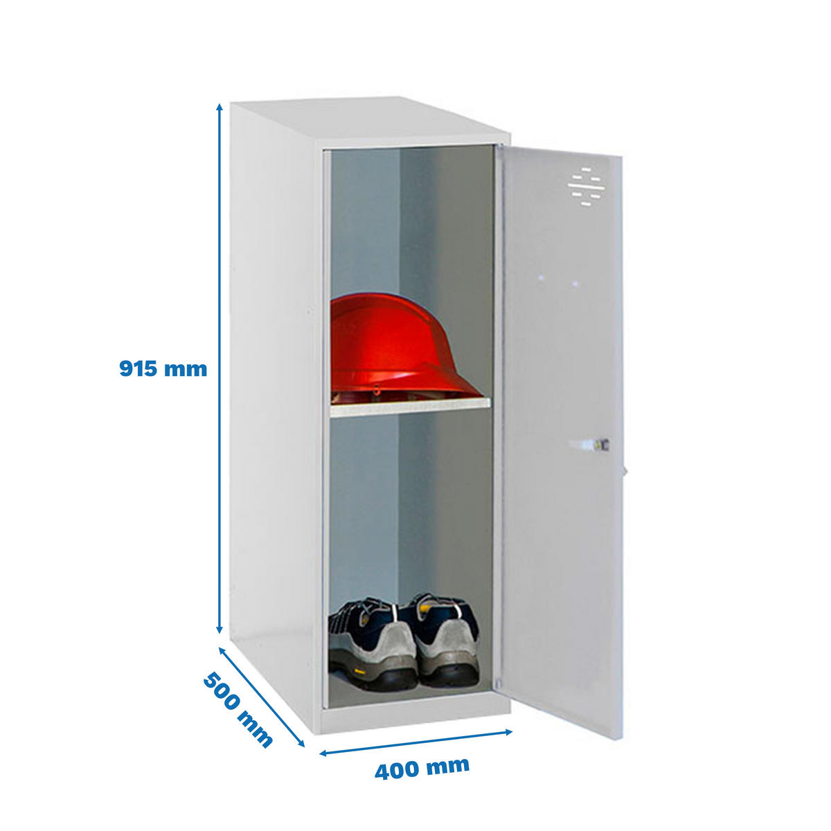 SCHLIESSFACHSCHRANK Amego HxBxT 91,5x40x50 cm 1x Fachboden Ohne Standfüße Grau-Grau - Grau, Metall (40/91.5/50cm) - PROREGAL