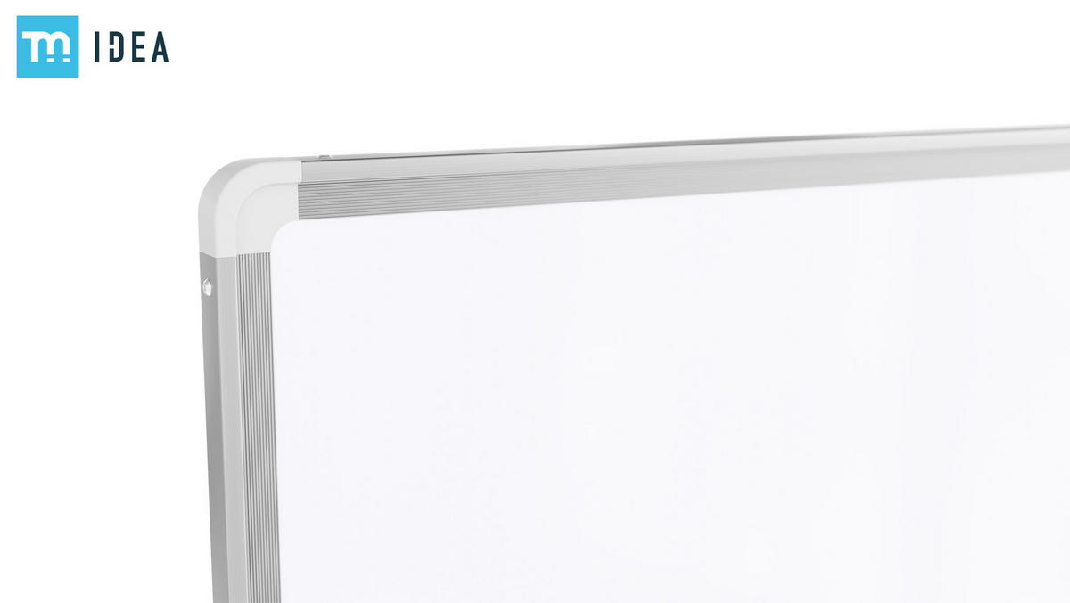 MOBILES Board, Serie: TM Idea/Flex - mit doppelseitiger Whiteboard-Oberfläche, drehbar, 180x120 cm - Weiß, Metall (180/120/1.8cm) - ALLboards