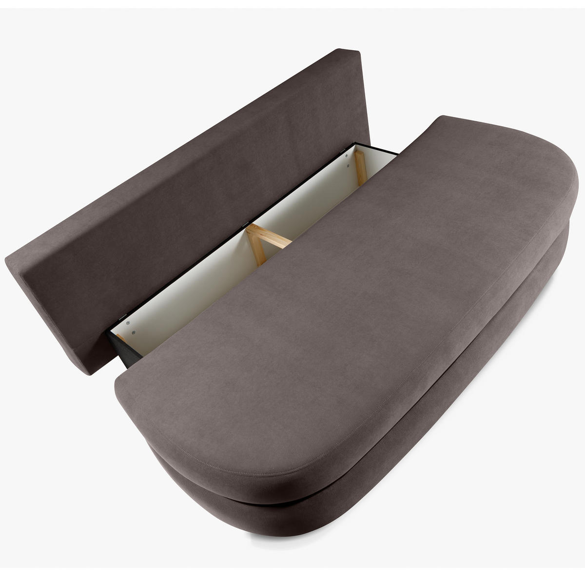 SCHLAFSOFA Valio 3-Sitzer mit Schlaffunktion, Braun - Braun, Textil (211/93/103cm) - Beautysofa