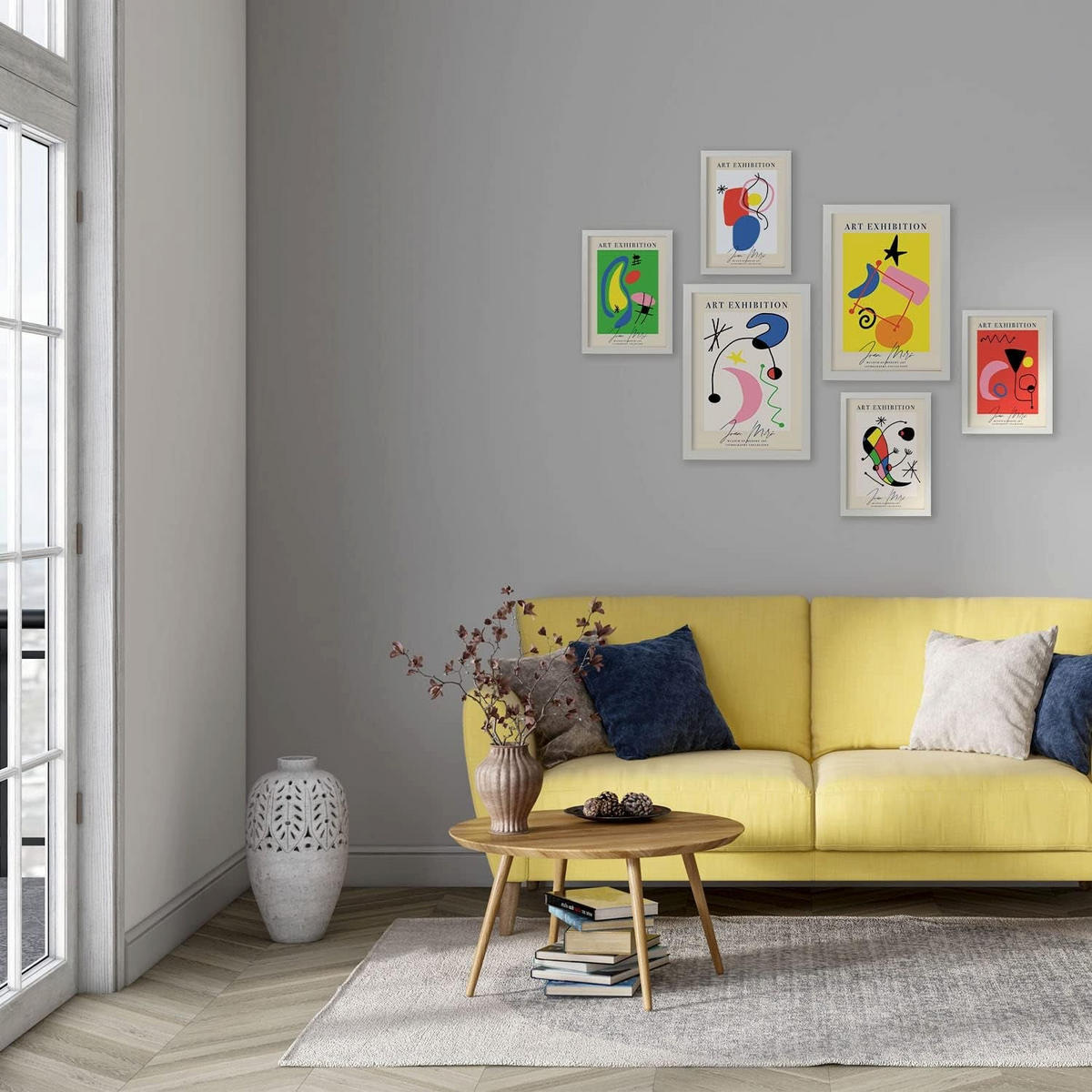 POSTER Set Mit 6 Miró Kunst Sammlung Größe A3 und A4 Rahmenlos - Klar, Papier (29.7/1/42cm) - Nacnic