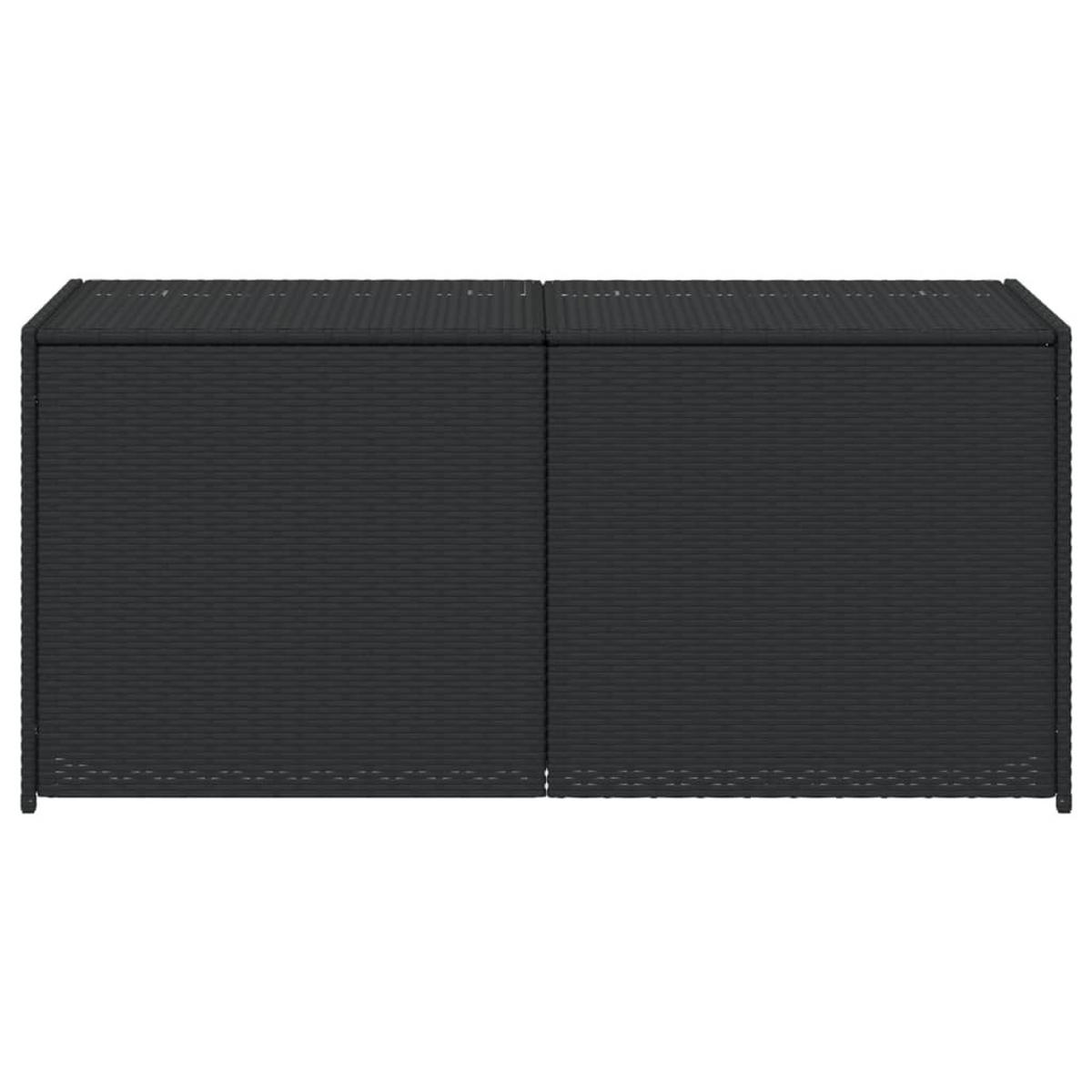GARTENTRUHE Schwarz 283L Poly Rattan - Schwarz, Kunststoff (120/102/50cm) - furnicato