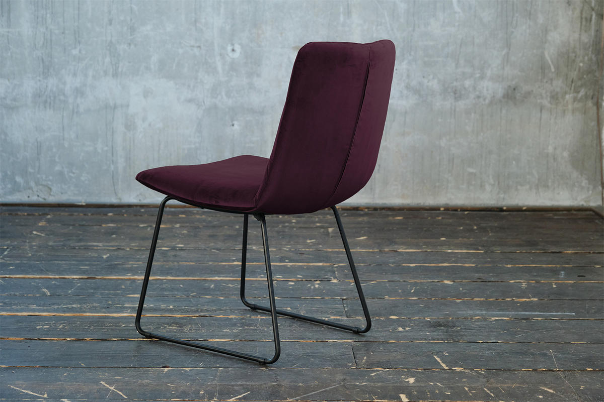 STUHL NEW CHARME Violett Velvet (1er-Set) - Violett, Textil (52/87/66cm) - KAWOLA