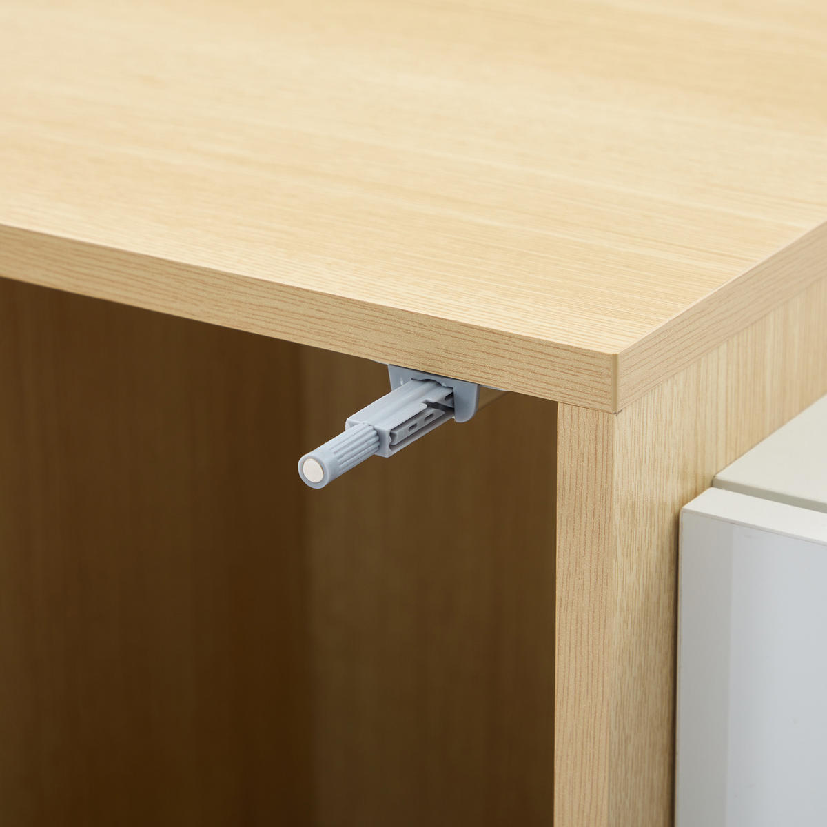 SIDEBOARD 140/35/76.5 cm in Weiß mit Hochglanzfront und 4 Schubladen - Naturfarben/Weiß, Holzwerkstoff (140/76.5/35cm) - CHICFURN