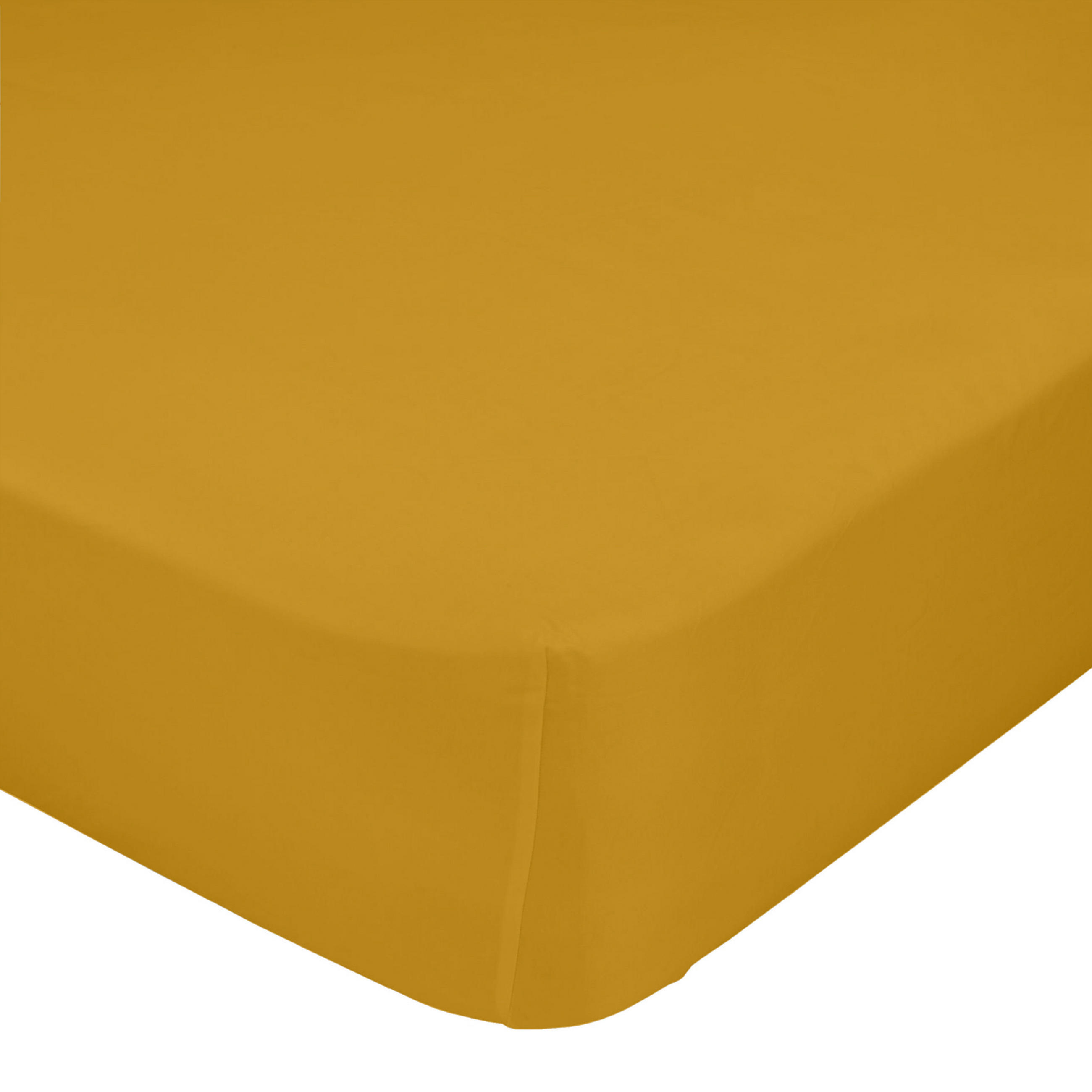 SPANNBETTTUCH basic 180x200x32 cm senf - Gelb, Textil (180/200cm) - Happy Friday