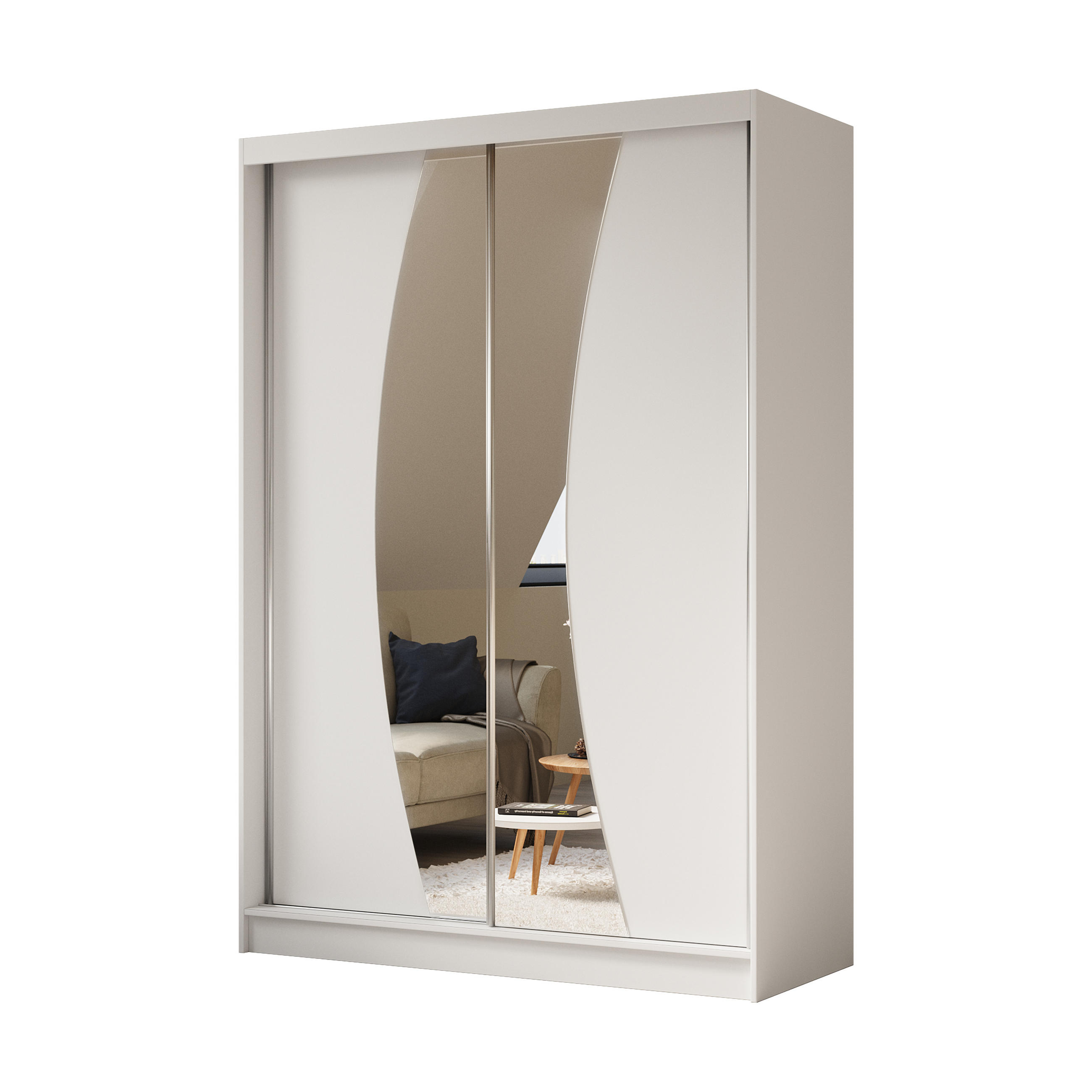 Altdecor Kleiderschrank Weiß 150x216x61 cm