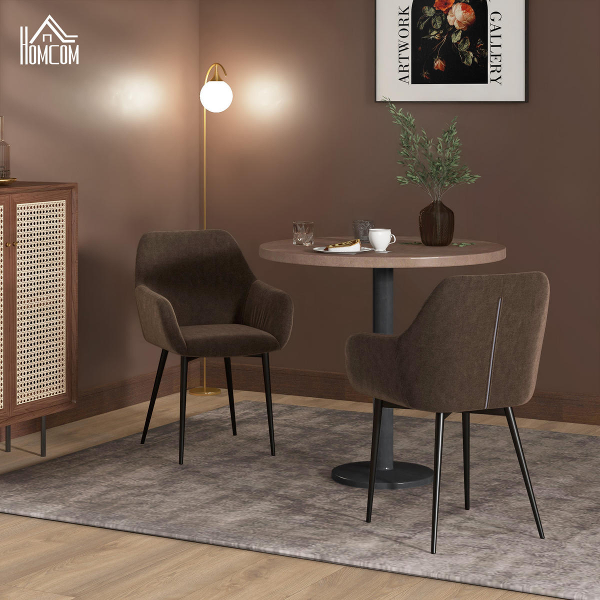 STÜHLE Braun 2 Stück - Braun, Textil (54/80/57cm) - GiPP