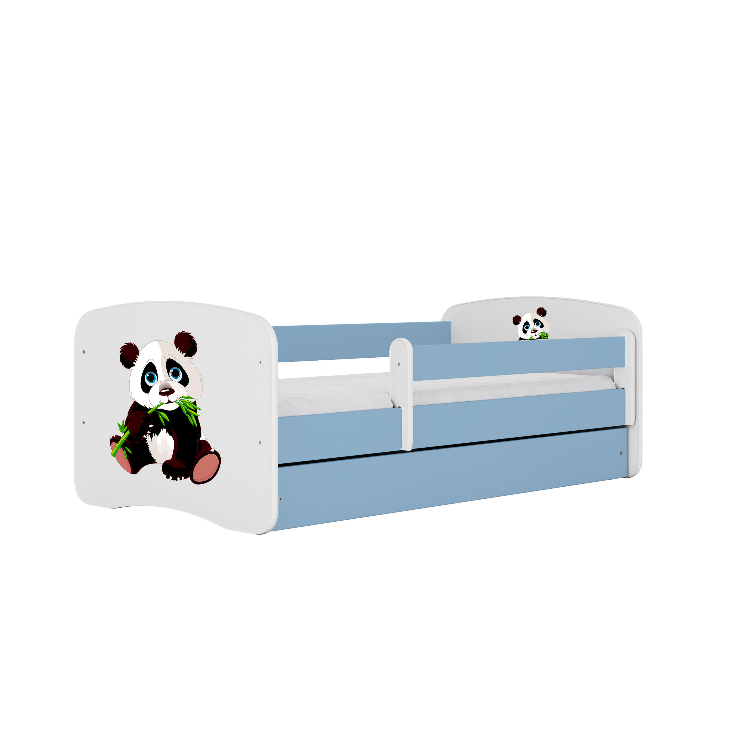KINDERBETT Panda 2 mit Schublade 180/80 90/61/184 - Blau, Holzwerkstoff (80/180cm) - RAUMHIRSCH FURNITURE