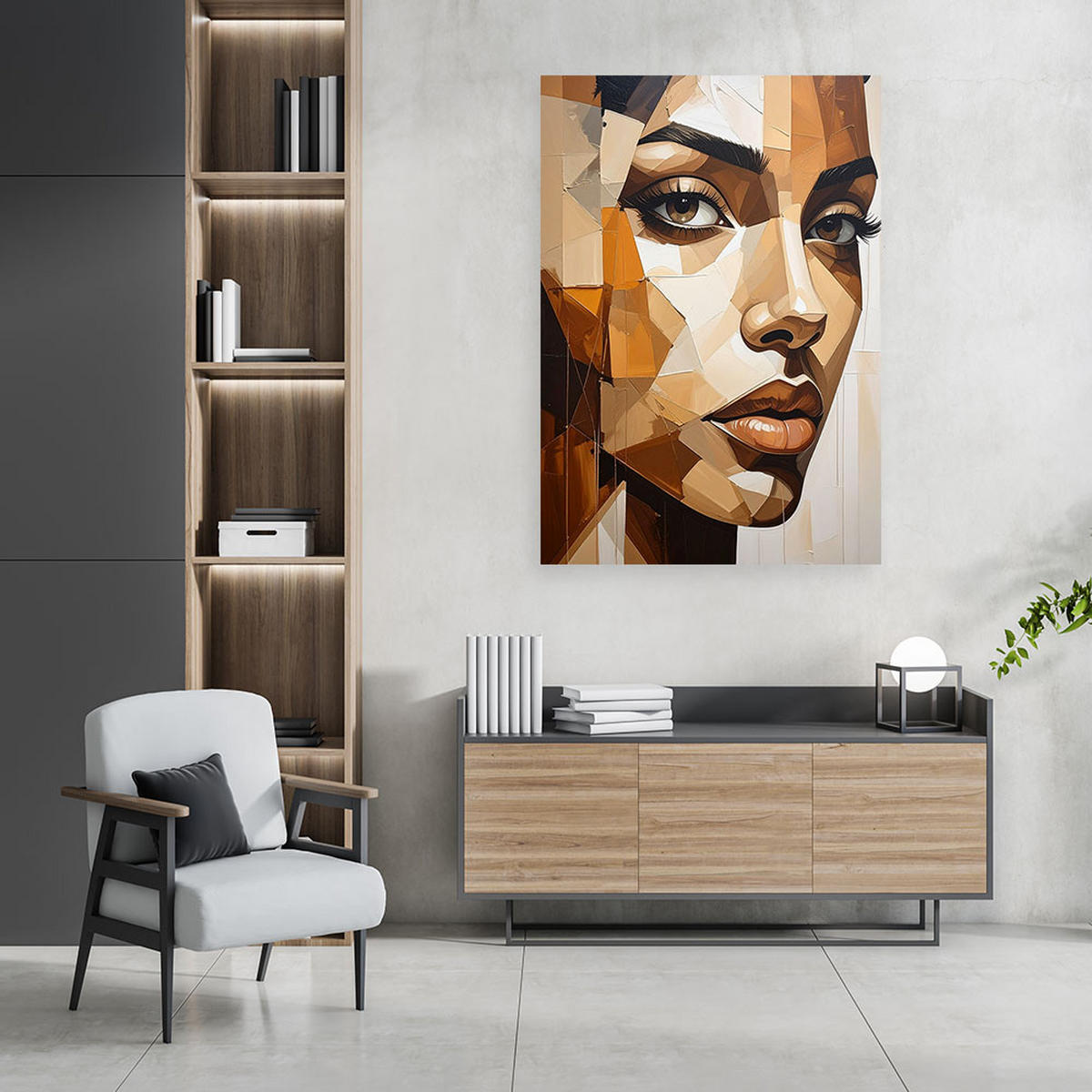 LEINWANDBILD Menschen & Charaktere 70x100cm - Beige, Textil (70/100cm) - Feeby