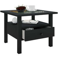 COUCHTISCH 1 Schublade 1 Ablage schwarz - Schwarz, Holzwerkstoff (54/54/42cm) - ebuy24