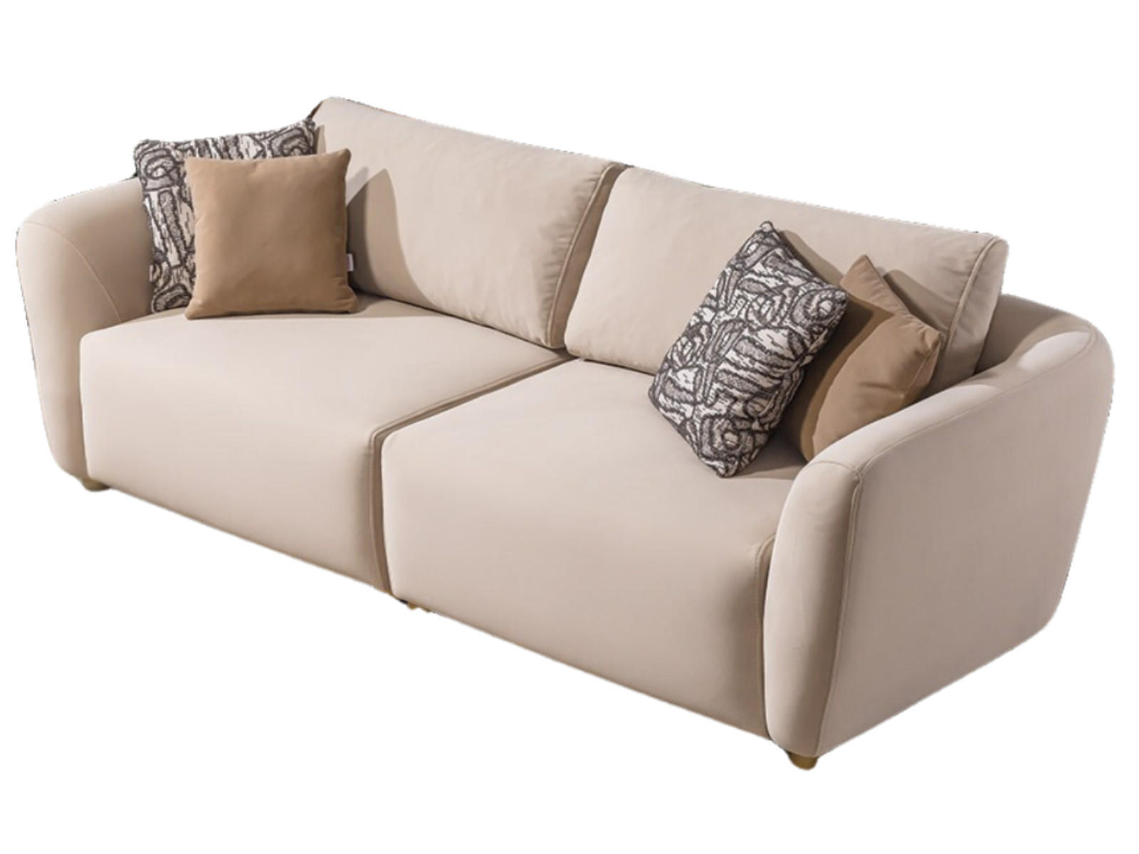 SOFA Rubato 2-Sitzer Samt Beige - Beige, Holz/Textil (200/70/100cm) - Villa Möbel