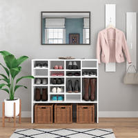 SCHUHREGAL Hermia Weiß 104 x 99 cm - Weiß, Holzwerkstoff (104/99/33cm) - Vicco