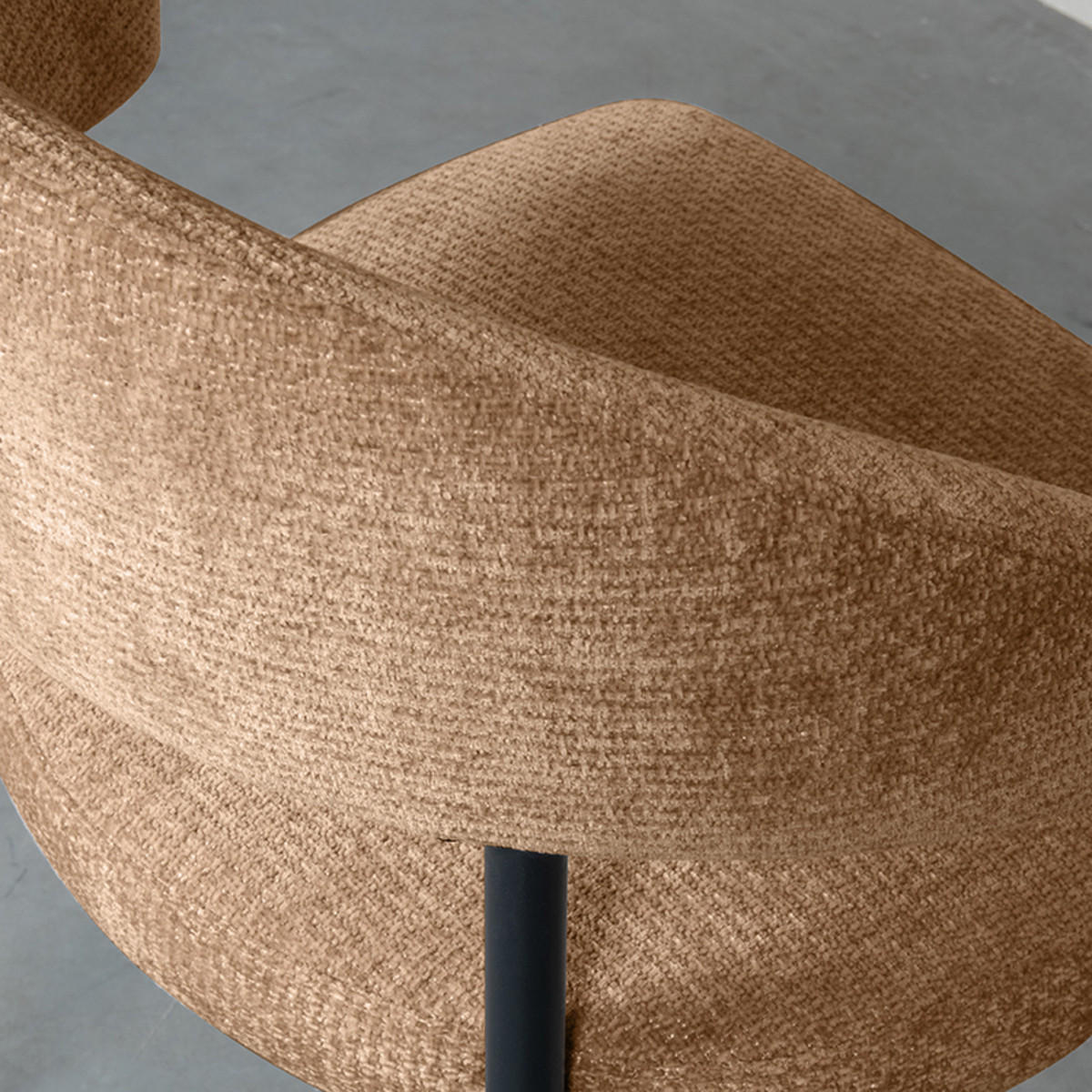 ESSZIMMERSTUHL Bliss Braun 55/56/76 cm 2er-Set - Braun, Textil (56/76/55cm) - LABEL51