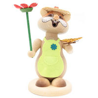 RAUCHFIGUR Hamster Blumenkind 18 cm - Multicolor, Holz (12/18/0.1cm)