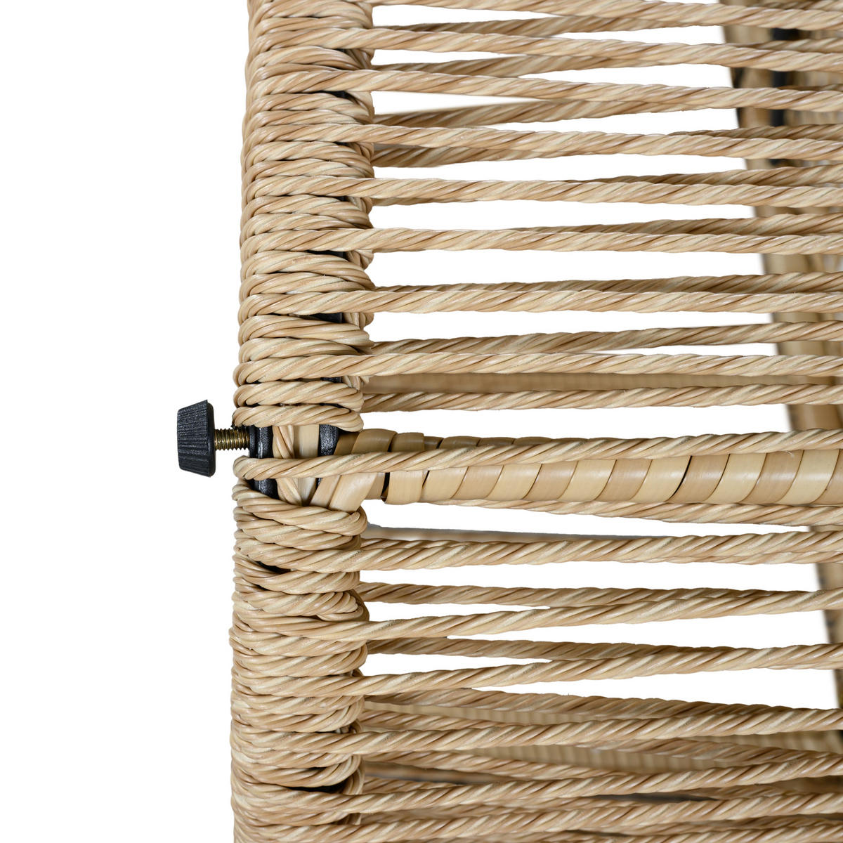 GARTENMÖBELSET Rattan Beige Schwarz 5-tlg. - Beige, Metall - ComfortXL
