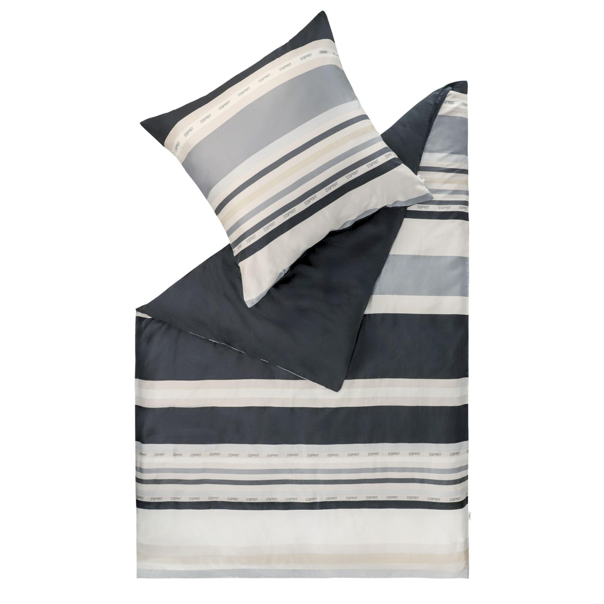 RENFORCÉ BETTWÄSCHE SALMLO - Anthrazit, Textil (140/200cm) - Esprit