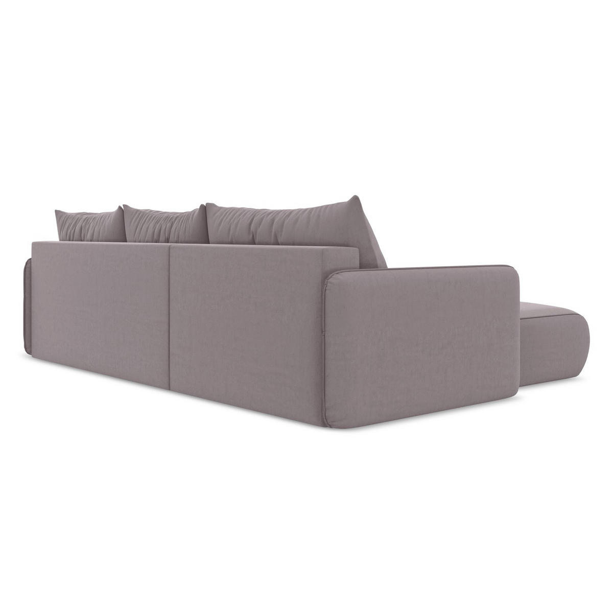 ECKSOFA mit Schlaffunktion Samt Stoff Violett - Lila/Flieder, Kunststoff/Textil (148/240cm) - LaMiaSofa