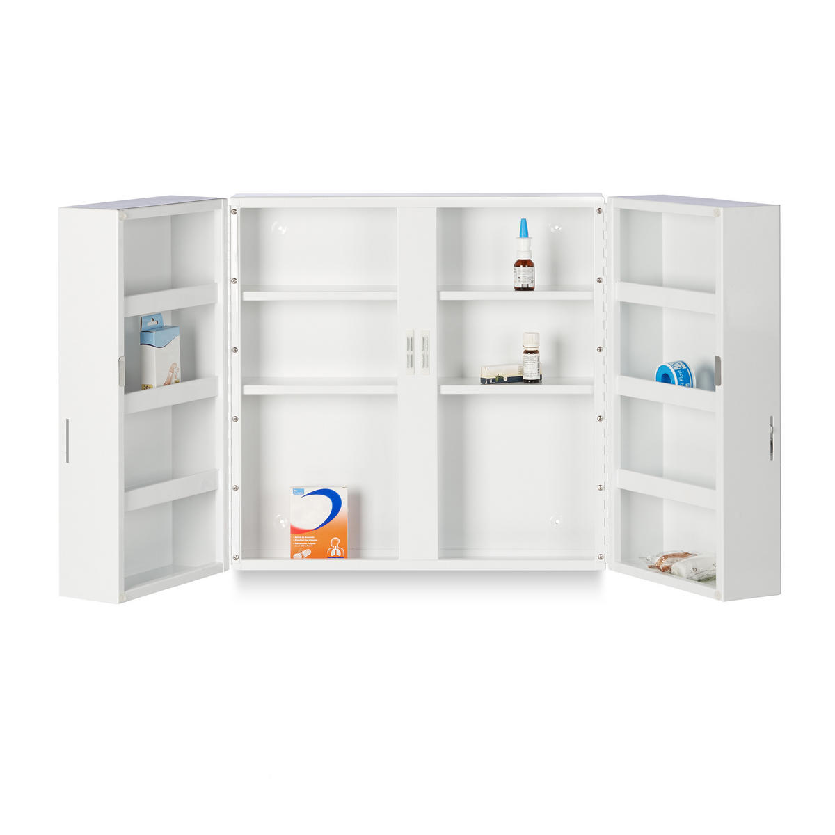 MEDIZINSCHRANK Premium - Weiß, Metall (53/53/20cm) - Relaxdays