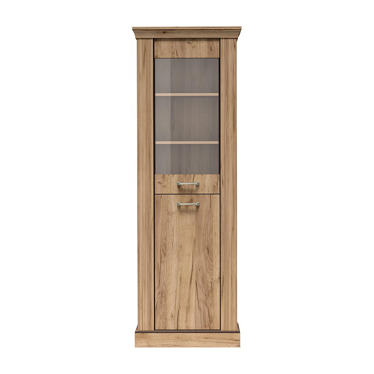 VITRINE Antica New AN-11 67 x 198 x 42 cm Kraft Gold - Wildeiche, Holzwerkstoff/Metall (67/198/42cm) - Koseto