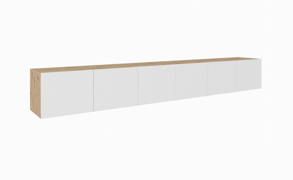 TV-SCHRANK KLER - Eiche Artisan/Weiß, Holzwerkstoff (300/41/40cm) - Meblini
