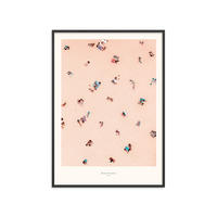 POSTER mit Rahmen A.P. Atelier - Distance - Pink/Schwarz, Holz/Papier (70/100cm) - Poster&Frame