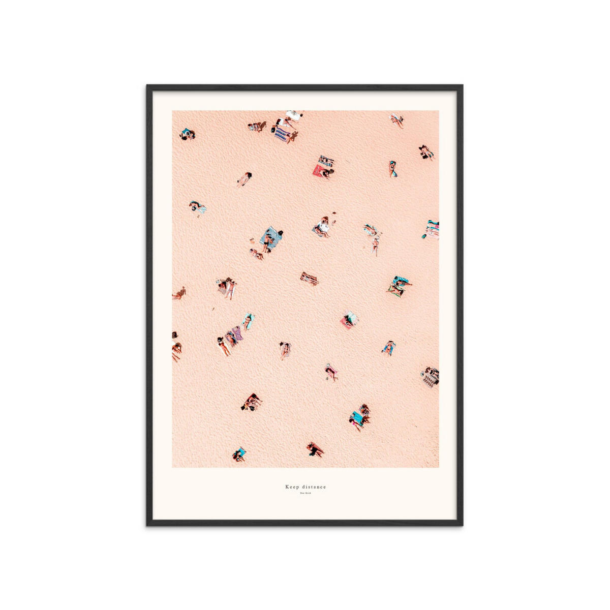 POSTER mit Rahmen A.P. Atelier - Distance - Pink/Schwarz, Holz/Papier (70/100cm) - Poster&Frame