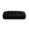 SOFA Diana aus 3D-Stoff schwarz 3 Sitzplätze - Schwarz, Textil (114/72/234cm) - Micadoni