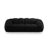 SOFA Diana aus 3D-Stoff schwarz 3 Sitzplätze - Schwarz, Textil (114/72/234cm) - Micadoni