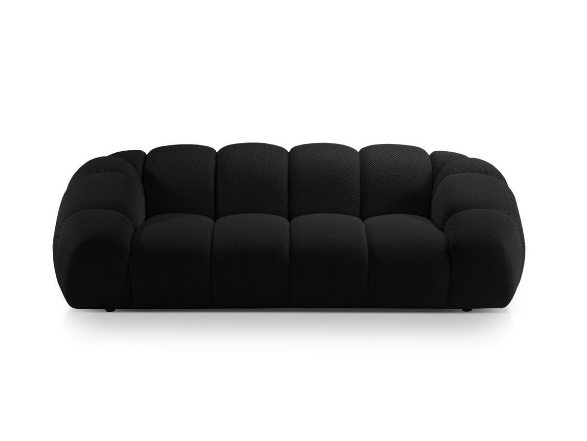 SOFA Diana aus 3D-Stoff schwarz 3 Sitzplätze - Schwarz, Textil (114/72/234cm) - Micadoni