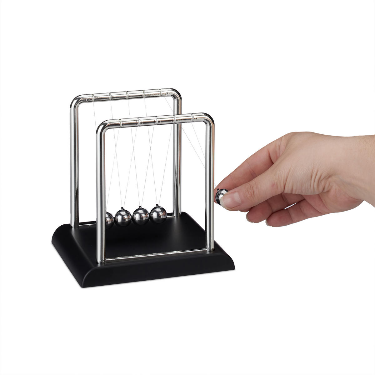 NEWTON Pendel - Multicolor, Kunststoff/Metall (11.5/13.5/13.5cm) - Relaxdays