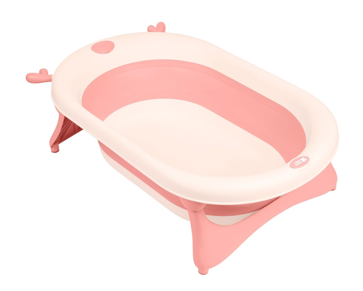 BABYBADEWANNE Foldy rosa Wasserablauf, leicht zu reinigen, ab Geburt - Rosa, Kunststoff (51/81.5cm) - Kikka boo