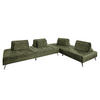 ECKSOFA WIOLO Dunkelgrün Velvet - Dunkelgrün, Textil (350/240cm) - KAWOLA