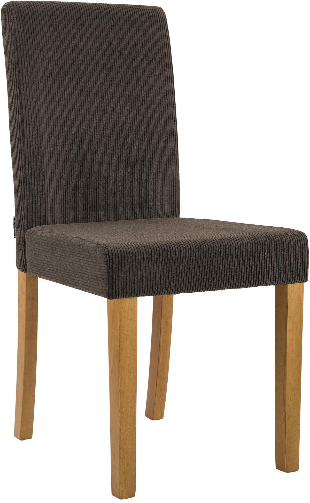 ESSZIMMERSTUHL Cord Braun - Naturfarben/Braun, Holz/Textil (41/91/47cm) - CLP