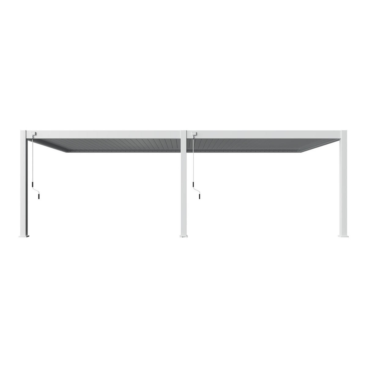 WANDPERGOLA Deluxe Plus Terrassenüberdachung Aluminium 4 x 8 m - Anthrazit, Metall (400/255/800cm) - WEIDE