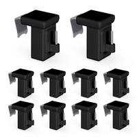 KLEMMTRÄGER für Vitragestangen 20er Pack - Schwarz, Kunststoff (2/4/4cm) - Bestlivings