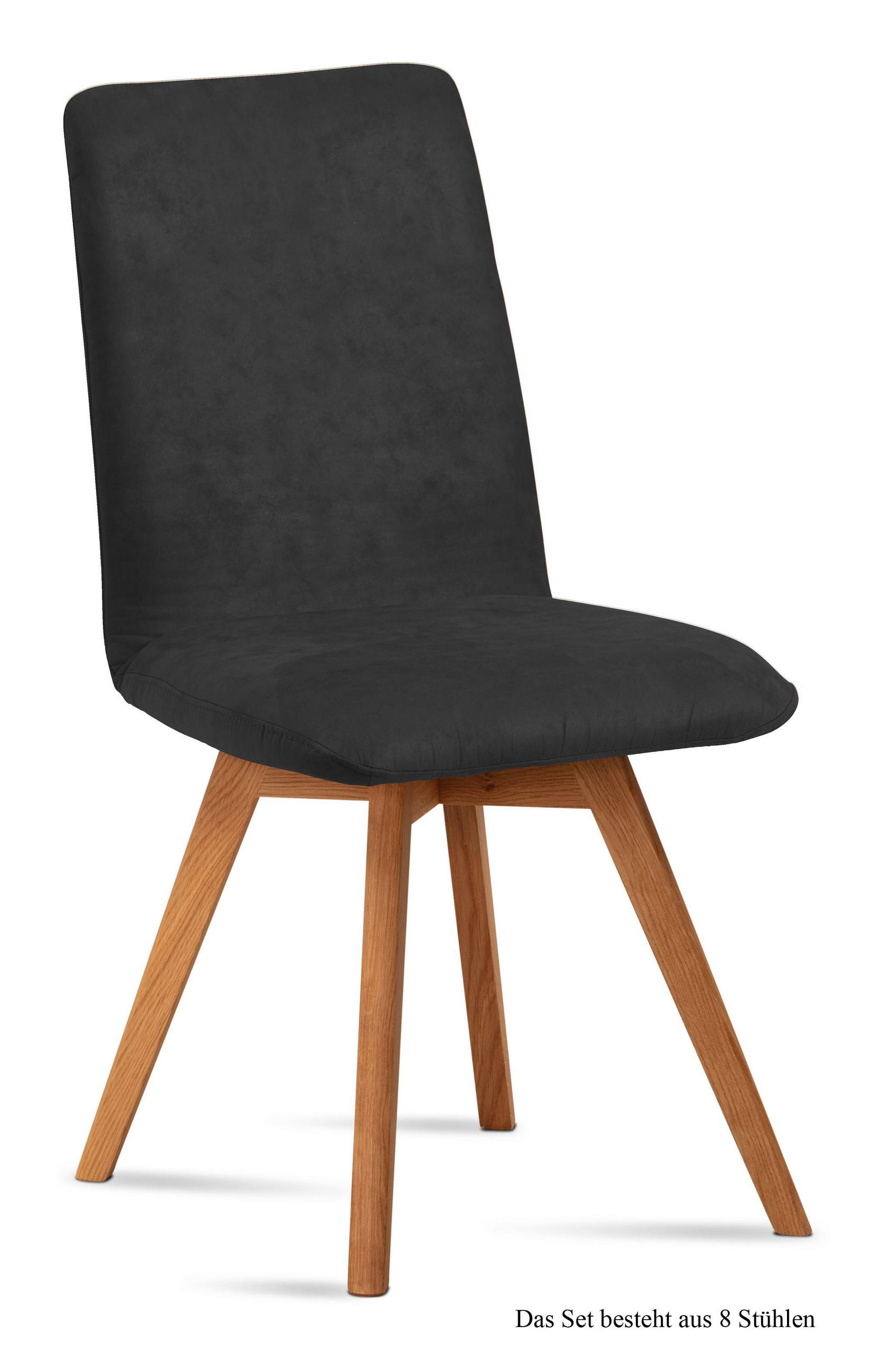 ESSZIMMERSTUHL (8er-Set) Dilga 47x92x60 Schwarz/Anthrazit - Eichefarben/Anthrazit, Kunststoff (60/92/47cm) - 58aufmkessel