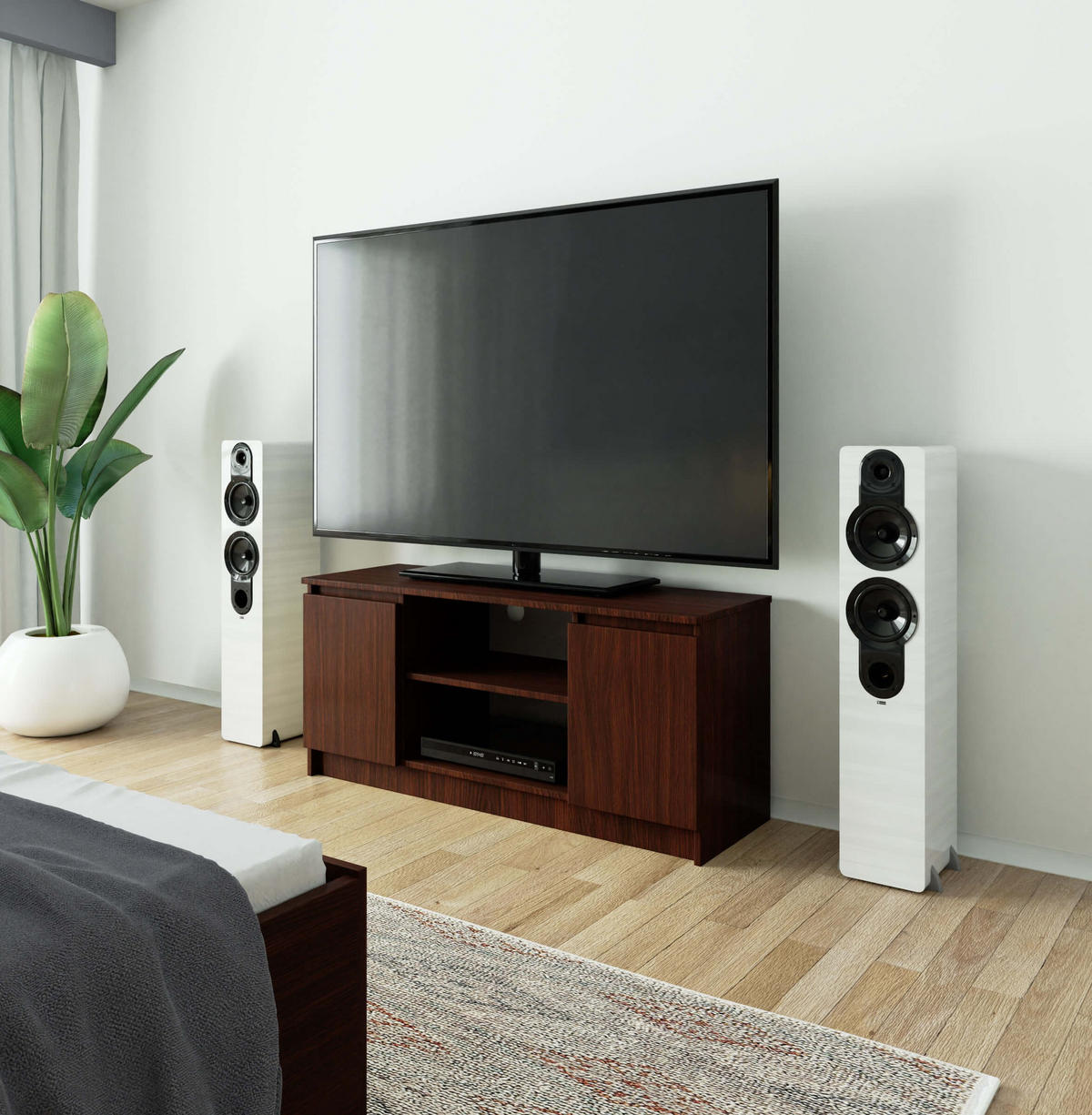 TV-ELEMENT Wengefarben 120x40x55 cm - Wengefarben, Holzwerkstoff (120/55/40cm) - Akord