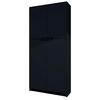 BÜROSCHRANK Logan Fronten in Schwarz matt - Schwarz, Holzwerkstoff (82/185/37cm) - Vladon