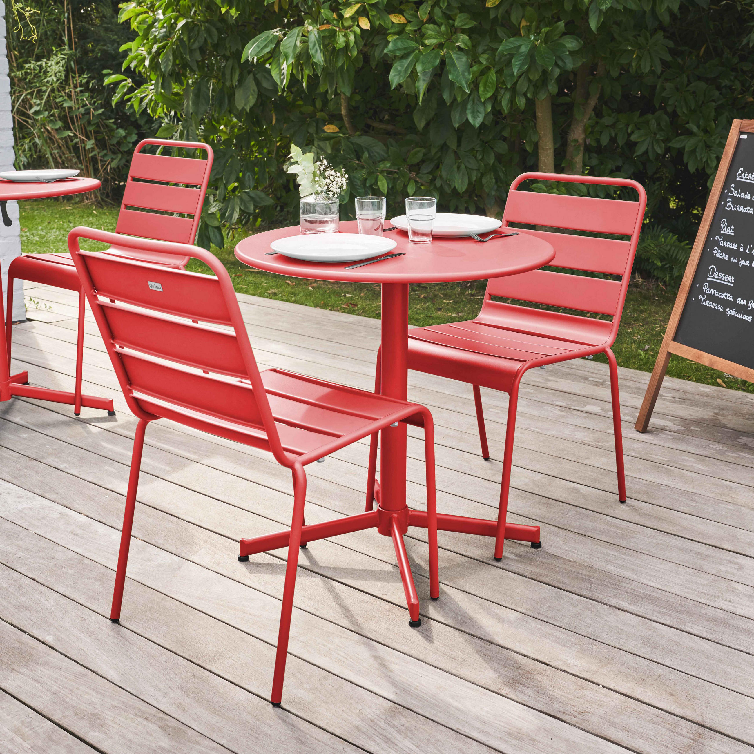 GARTENSET 3-tlg, Rot - Rot, Metall - Oviala