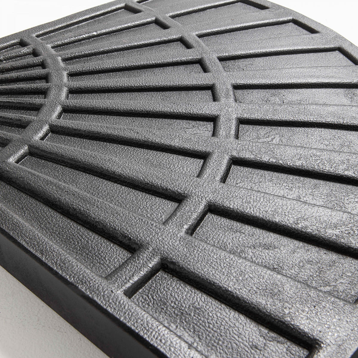 SONNENSCHIRMFLIESEN 4-tlg., Schwarz - Schwarz, Kunststoff (50/50cm) - Oviala