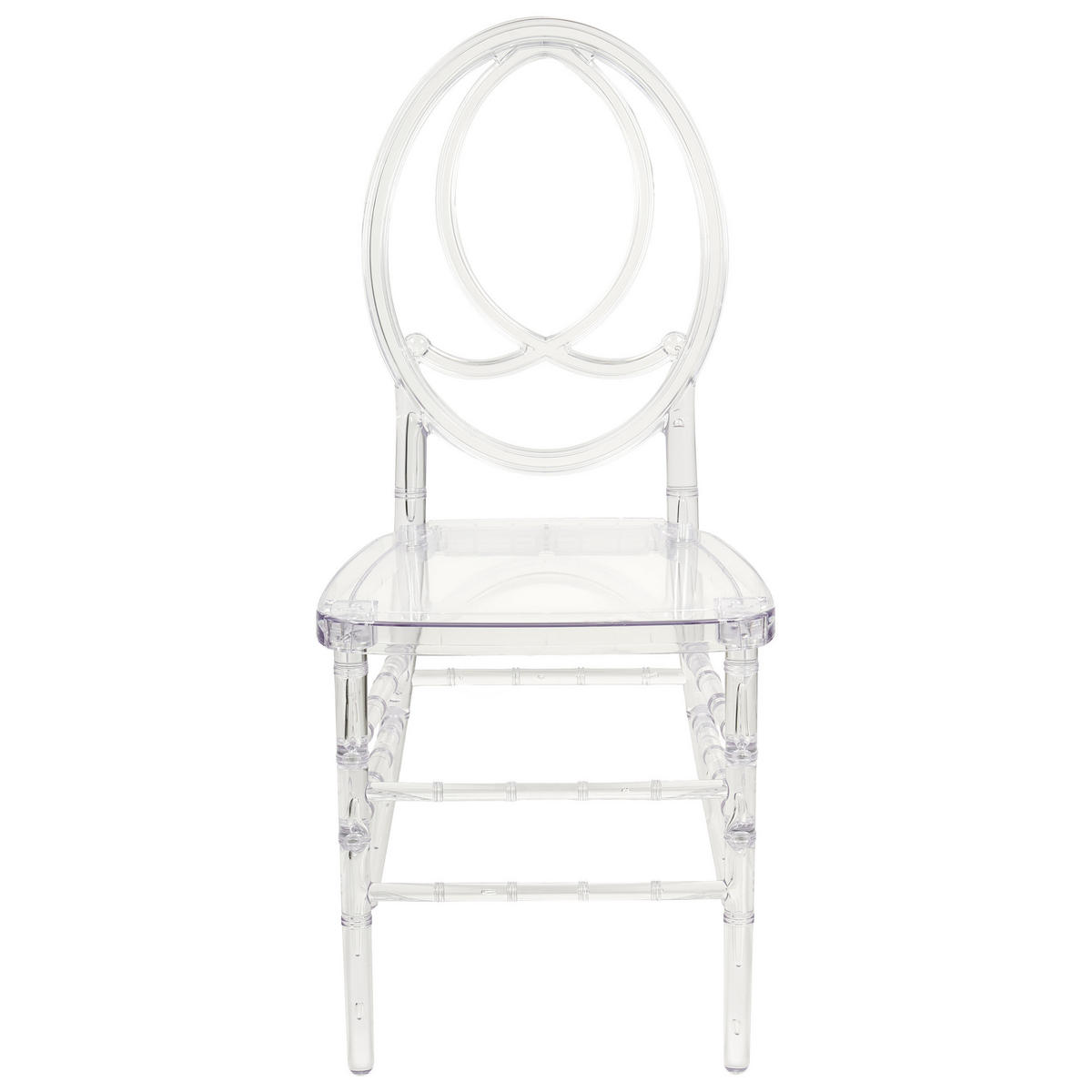 BANKETTSTUHL 2er-Set Transparent Midway - Transparent, Kunststoff (41/92/41cm) - Beliani