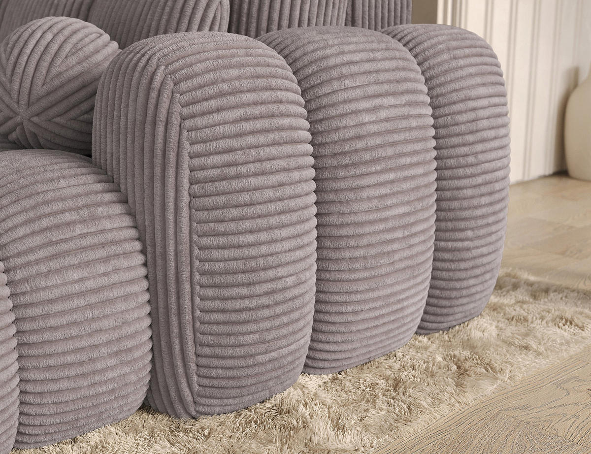 ECKSOFA COVELION L-Form – Schlaffunktion, Bettkasten, Wellenfederung, HR-Kaltschaum, inkl. Kissen, moderner Wohnkomfort - Hellgrau, Kunststoff (167/260cm) - Wohnideebilder