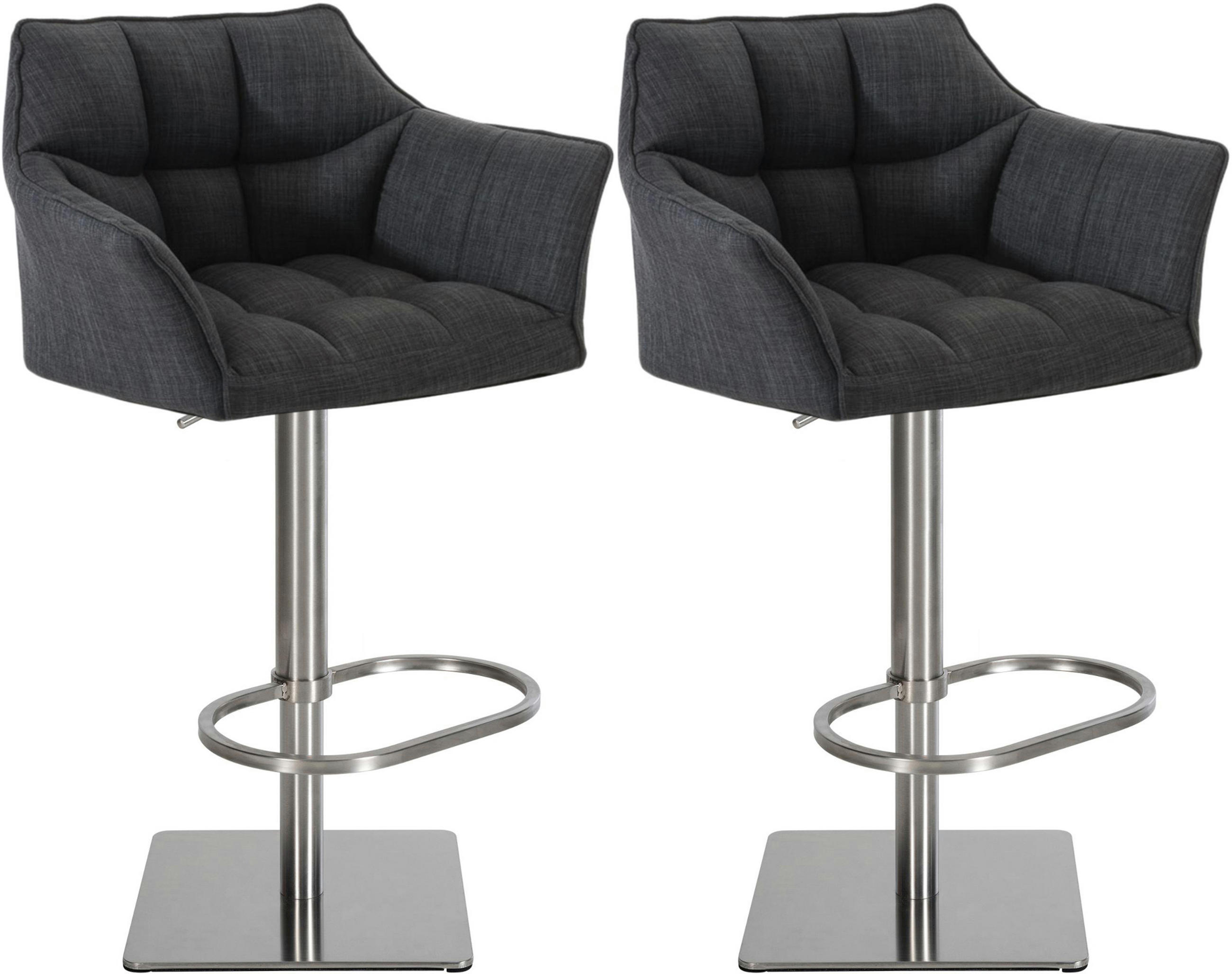 TPFLiving Barhocker Dunkelgrau 64x110x48 cm