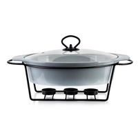 AUFLAUFFORM Modern Kitchen Grau 35/24/12 cm Keramik - Grau, Keramik (24/12/35cm) - Mondex