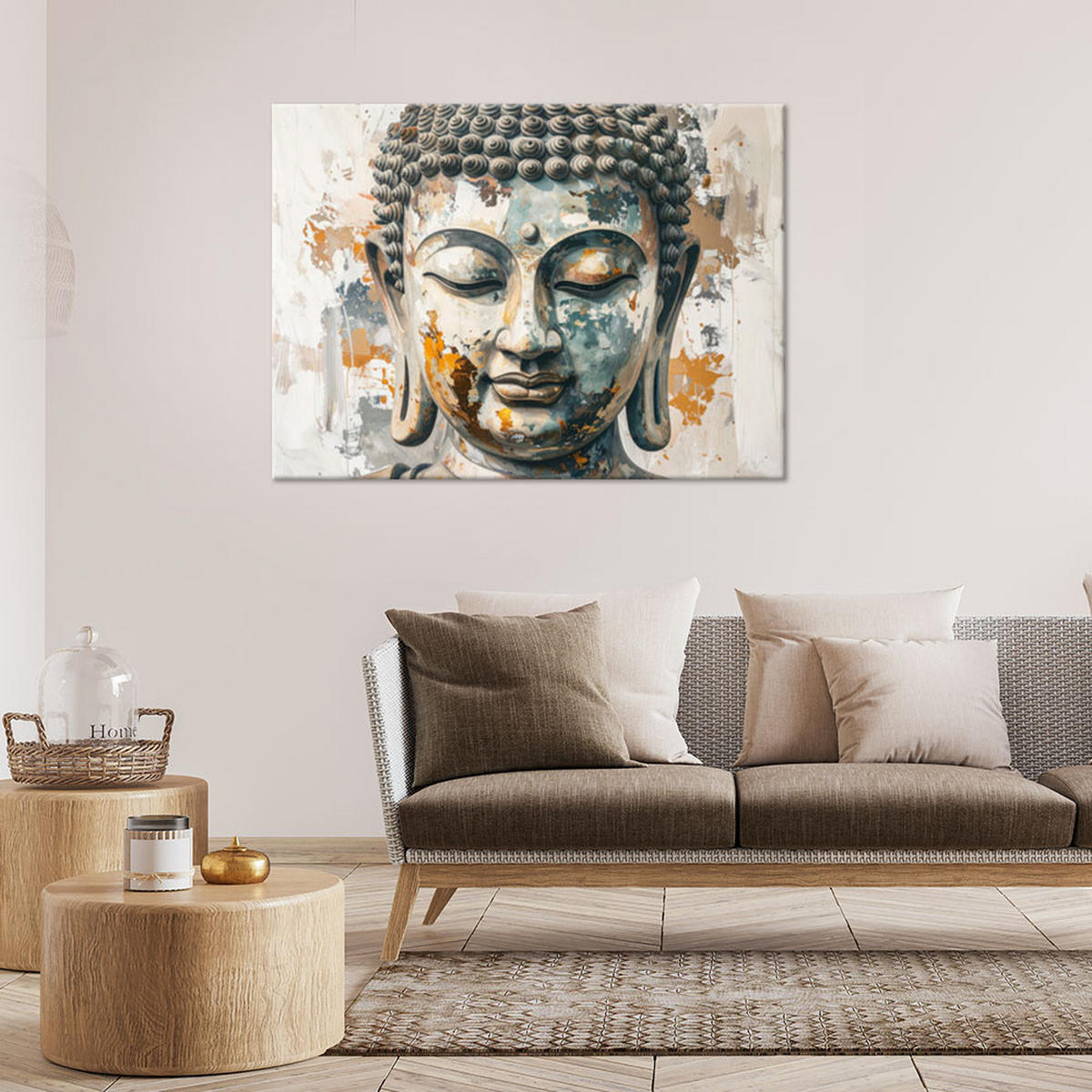 LEINWANDBILD Zen und Orientalisch 120x80cm - Beige, Textil (120/80cm) - Feeby