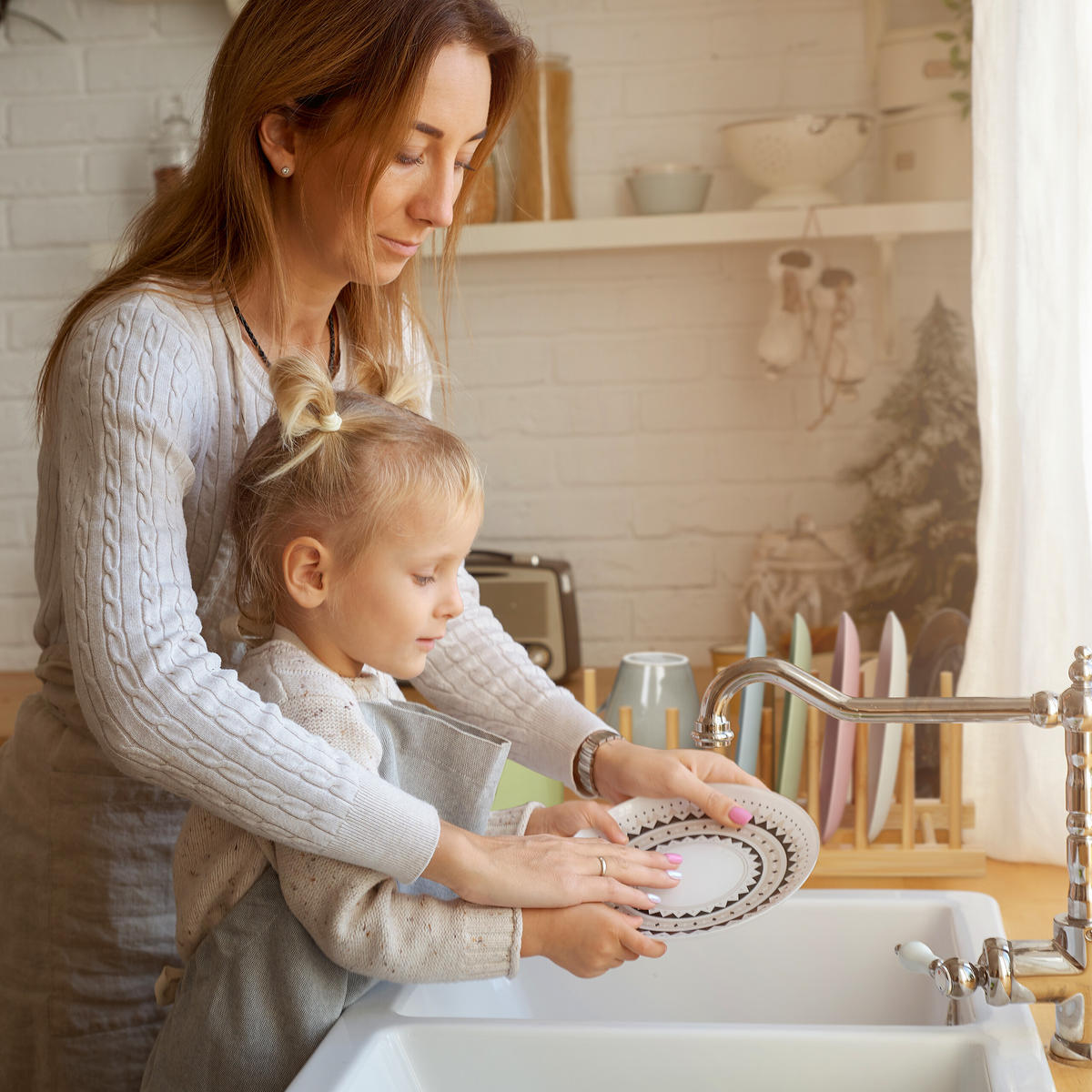 TELLERSTÄNDER - Hellbraun, Holz (12.5/12/40cm) - Relaxdays
