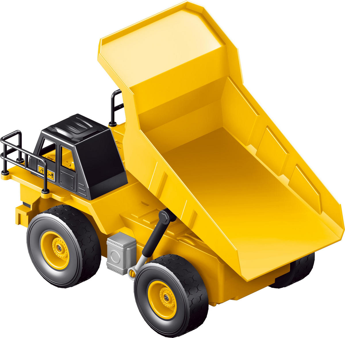 RC-KIPPLASTER Auto mit USB Ladefunktion Akku und Fernbedienung Ideal für Kinder Steuerbar in alle Richtungen Stabile Ladefläche - Gelb, Kunststoff (13.5/19.5/10.5cm) - Northpoint