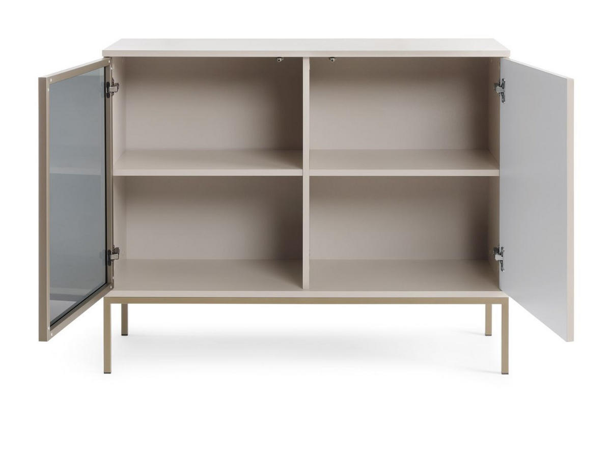 KOMMODE Kaschmir 104/83/39 cm Deo - Kaschmir/Champagner, Glas/Holz (104/85/39cm) - Graingold